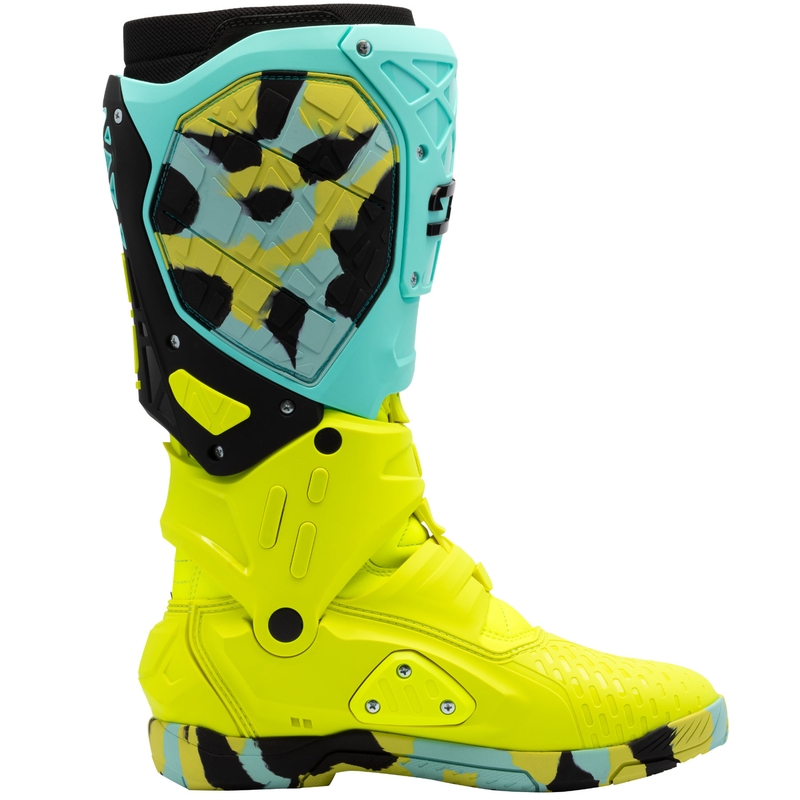 SiDi Crossair X motoros csizma mentás-fluo sárga