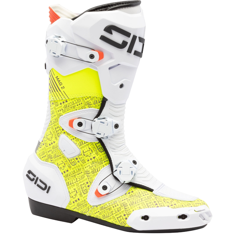 SiDi MAG 2 Air motoros csizma fehér-sárga