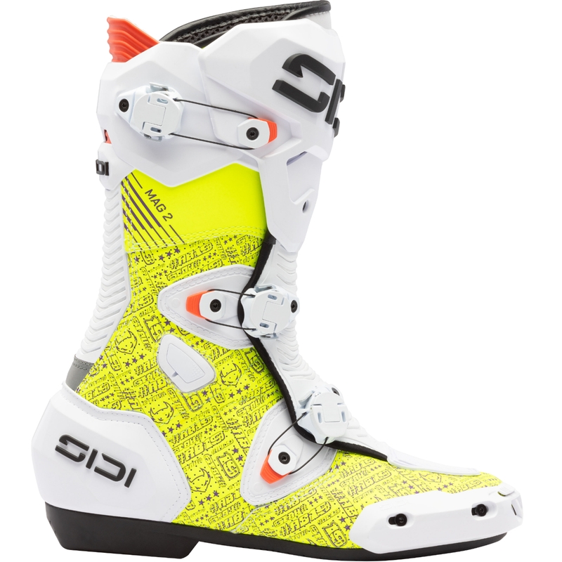 SiDi MAG 2 Air motoros csizma fehér-sárga