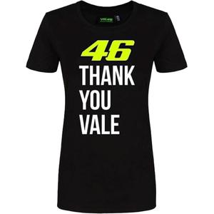 Női póló VR46 Valentino Rossi "Thank you Vale" fekete