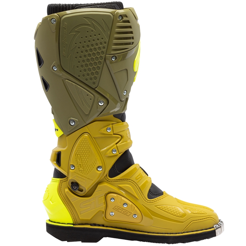 SiDi Crossfire 3 motoros csizma olívazöld-fluo sárga