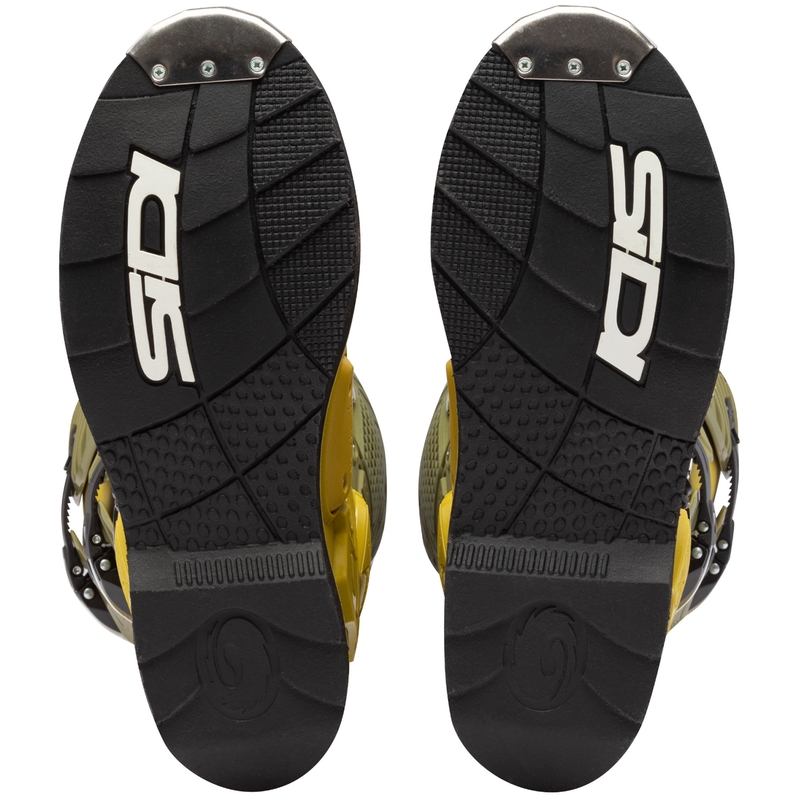 SiDi Crossfire 3 motoros csizma olívazöld-fluo sárga