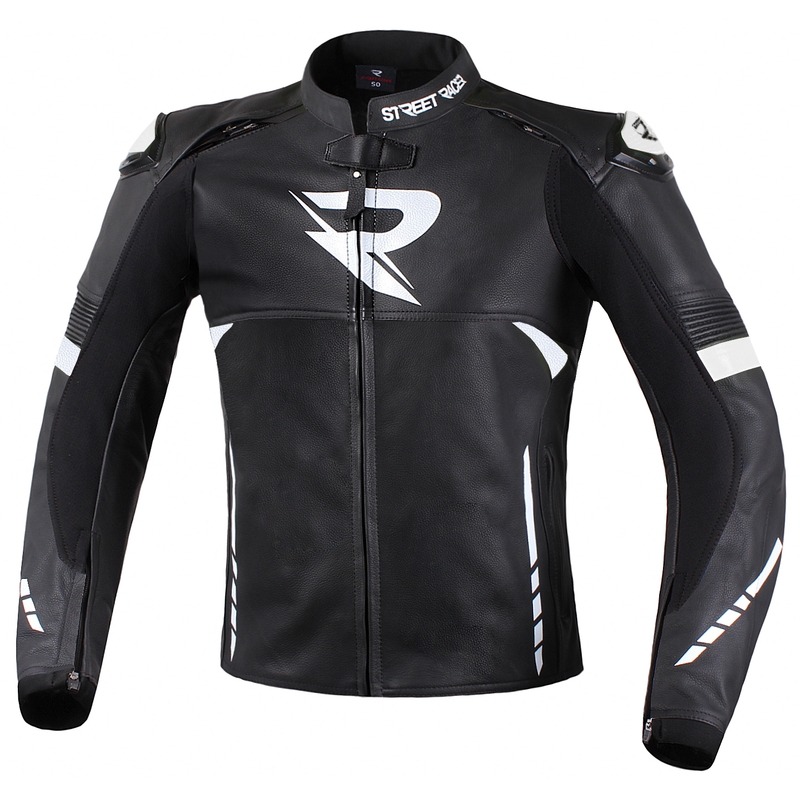 Street Racer Bexter motoros kabát fekete-fehér akció kiárusítás