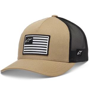 Alpinestars Flag Snap Hat siltes sapka homok-fekete-fehér