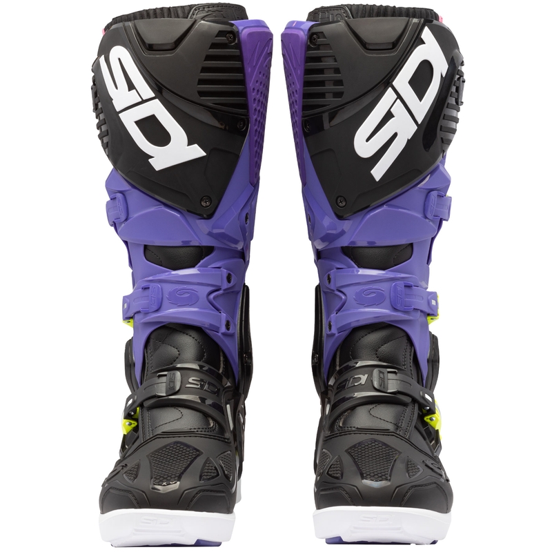 SiDi Crossfire 3 SRS motoros csizma lila-fekete-fluo sárga
