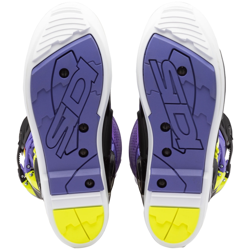 SiDi Crossfire 3 SRS motoros csizma lila-fekete-fluo sárga