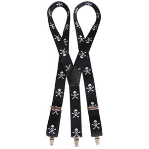 Nadrágtartó koponyamotívummal