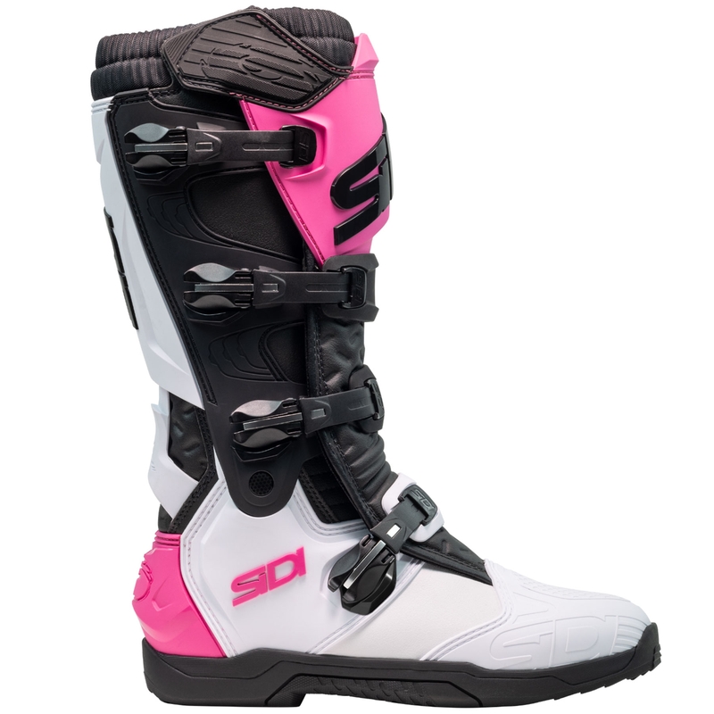 SiDi X Power SC motoros csizma fehér–fekete–rózsaszín