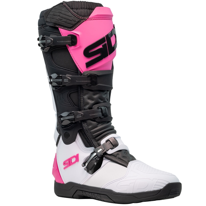 SiDi X Power SC motoros csizma fehér–fekete–rózsaszín