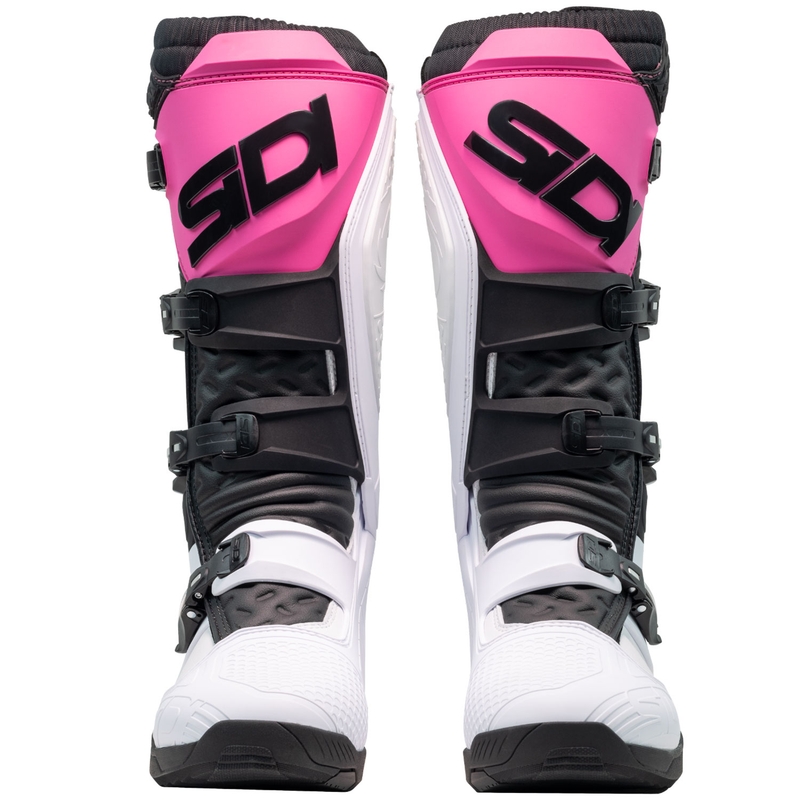 SiDi X Power SC motoros csizma fehér–fekete–rózsaszín