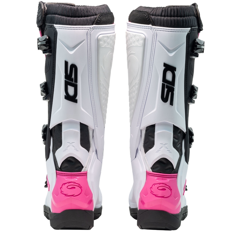 SiDi X Power SC motoros csizma fehér–fekete–rózsaszín