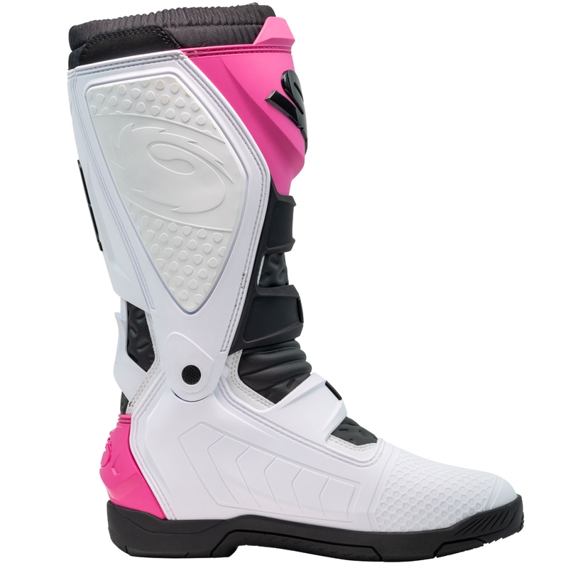 SiDi X Power SC motoros csizma fehér–fekete–rózsaszín