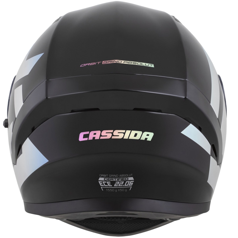 Cassida Orbit Grind Absolut zárt motoros bukósisak fekete-holografikus