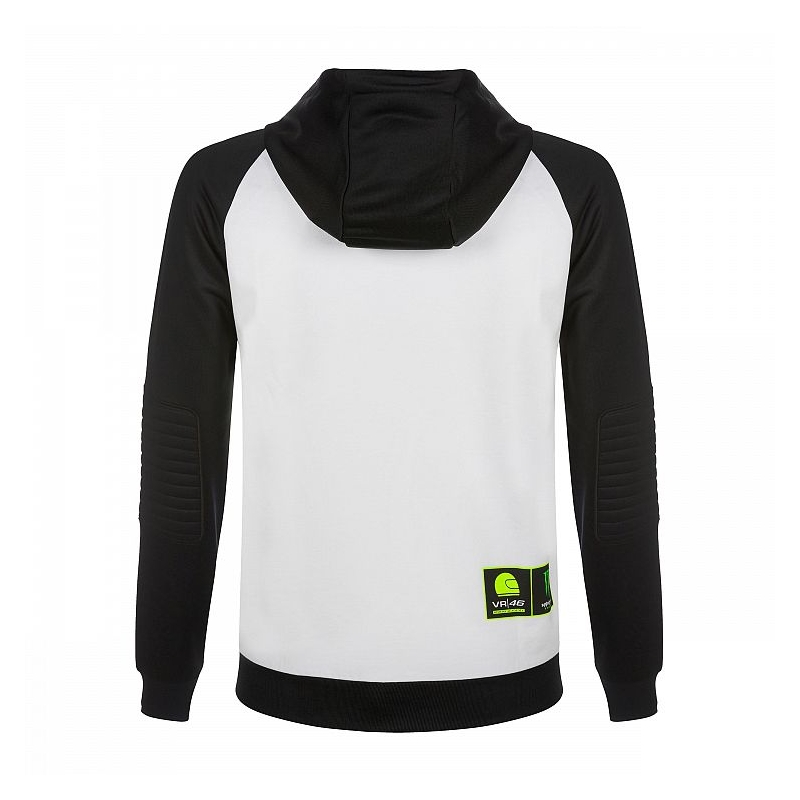 Pulóver VR46 Valentino Rossi RIDERS ACADEMY MONSTER Fleece fehér-fekete