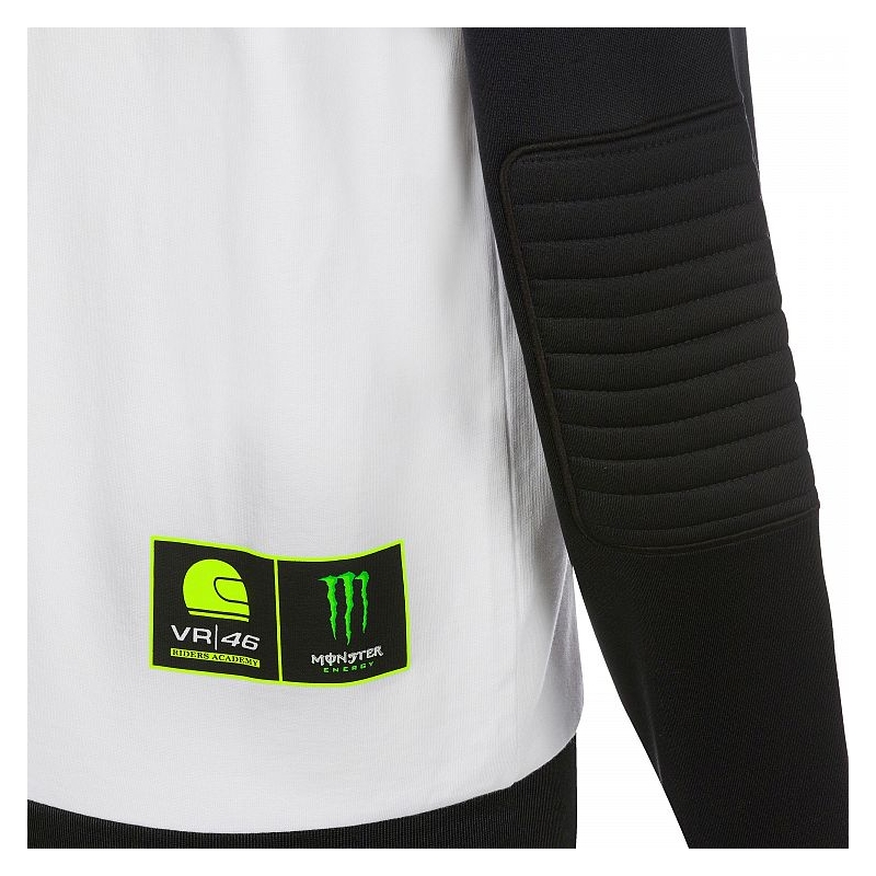 Pulóver VR46 Valentino Rossi RIDERS ACADEMY MONSTER Fleece fehér-fekete