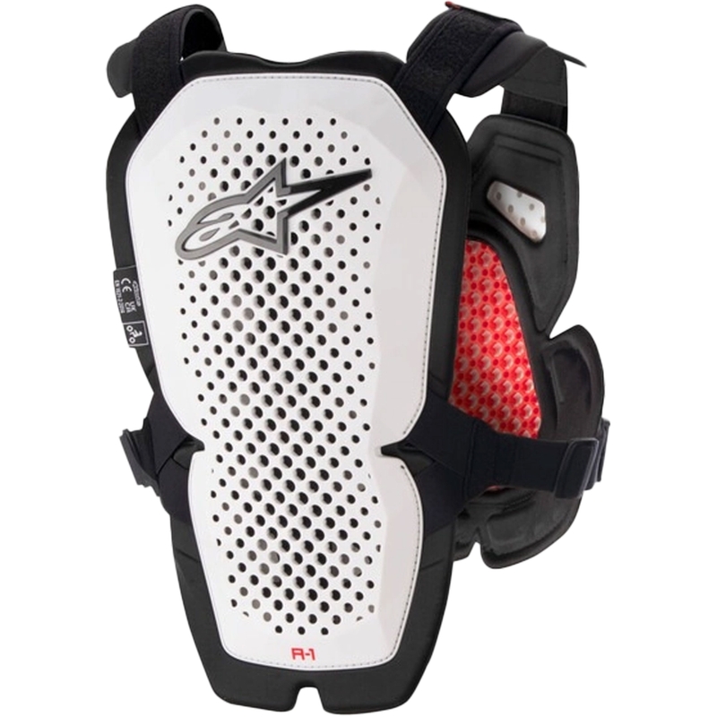 Alpinestars A-1 PRO mellkasprotektor fehér-fekete-piros