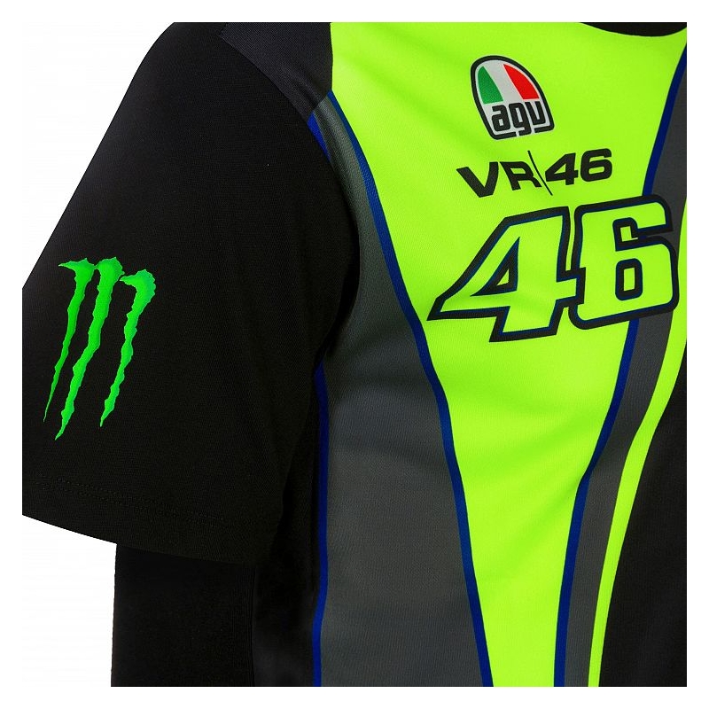 Póló VR46 Valentino Rossi REPLICA MONSTER fekete-sárga
