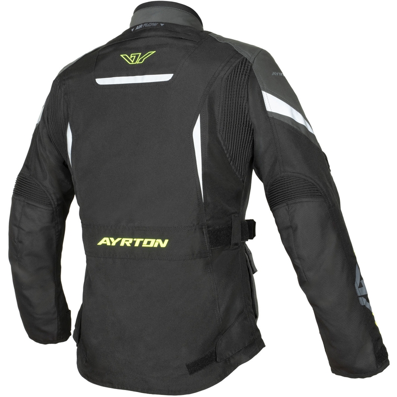 Ayrton Teressa II női motoros kabát fekete-szürke-fluo sárga