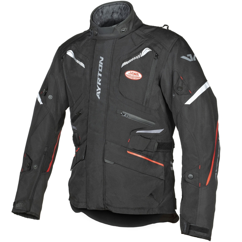 Ayrton Trail Jawa motoros kabát fekete-piros