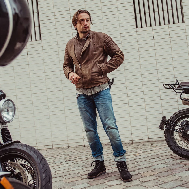 Revit Carlin SK extra rövidített motoros farmernadrág kék