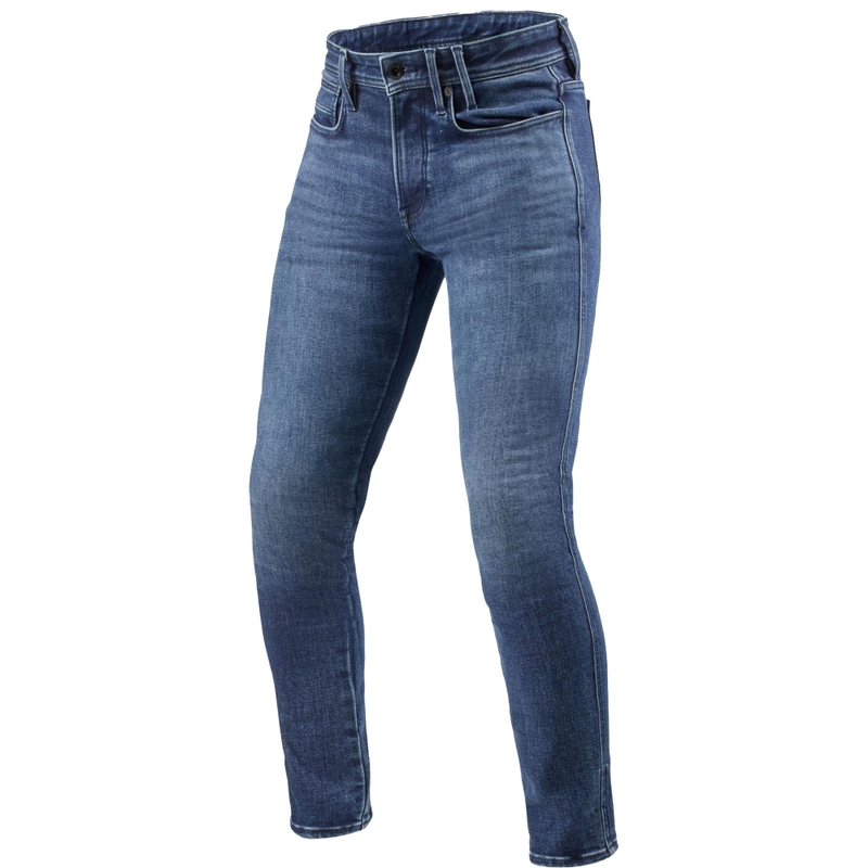 Revit Piston 3 Skinny motoros farmer extra rövidített méret koptatott kék