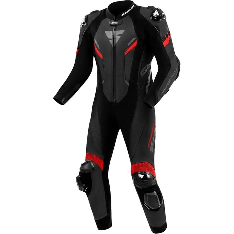 Shima Hyper-RS motoros bőroverál fekete-piros