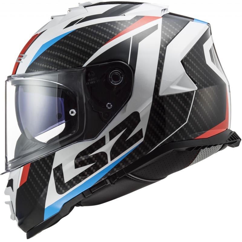 LS2 FF800 Storm II Racer zárt bukósisak fehér-fekete-piros-kék