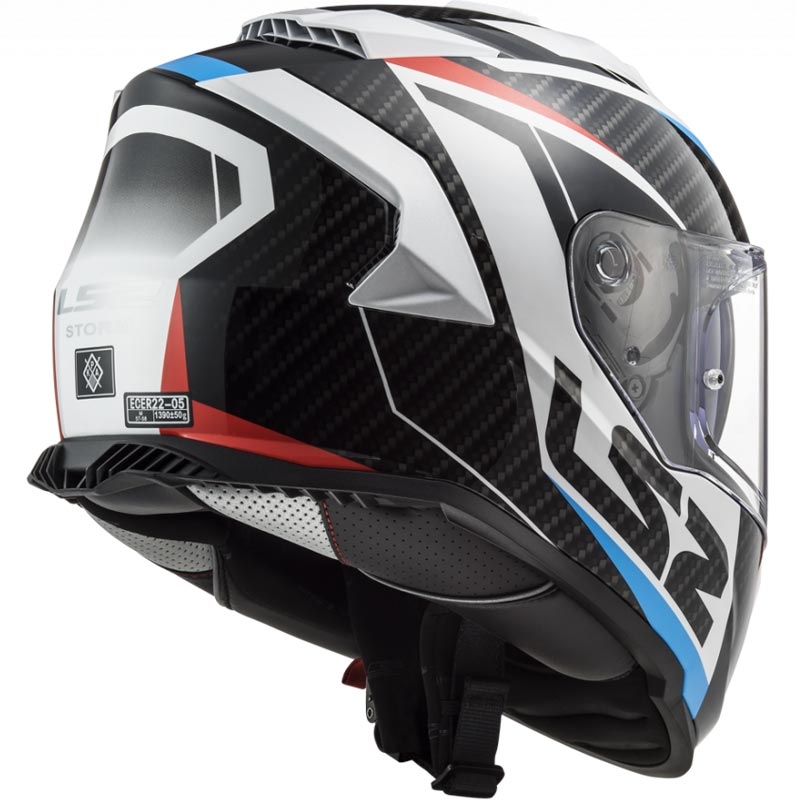 LS2 FF800 Storm II Racer zárt bukósisak fehér-fekete-piros-kék