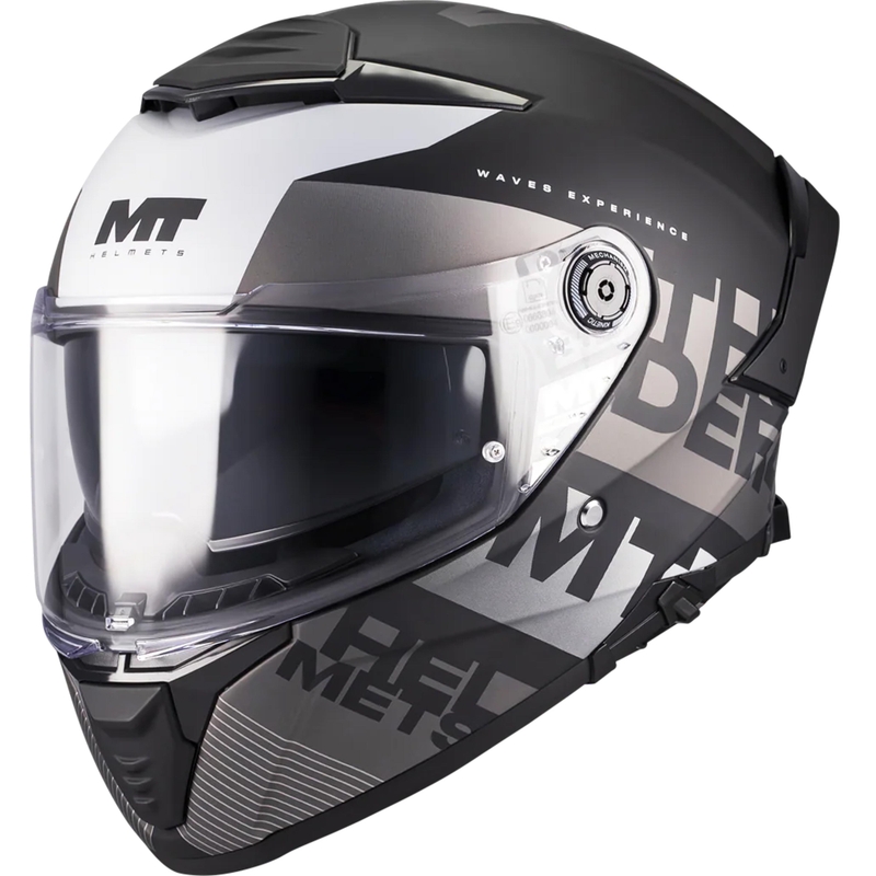 MT Thunder 4 SV Waves B2 zárt motoros bukósisak fekete-szürke