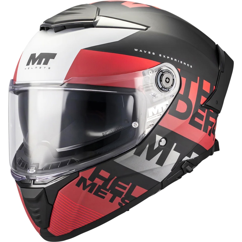 MT Thunder 4 SV Waves B5 zárt motoros bukósisak fekete-piros