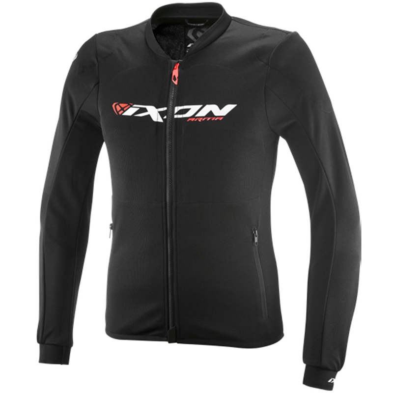 IXON Arma motoros kabát fekete-fehér-fluo piros