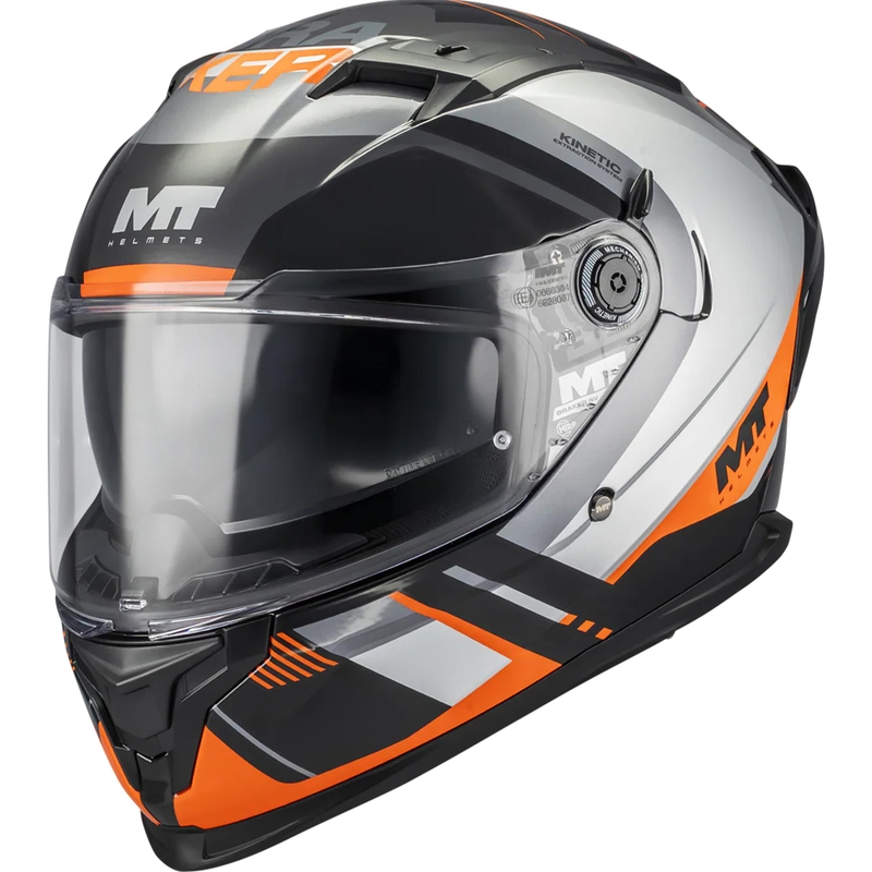 MT Braker SV Inception B4 zárt motoros bukósisak fekete-szürke-narancssárga
