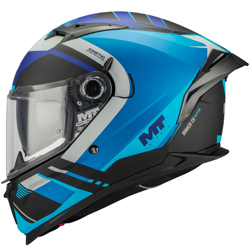 MT Braker SV Inception B7 zárt motoros bukósisak fekete-kék-szürke