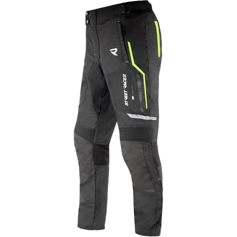 Street Racer Flex motoros nadrág fekete-fluo sárga