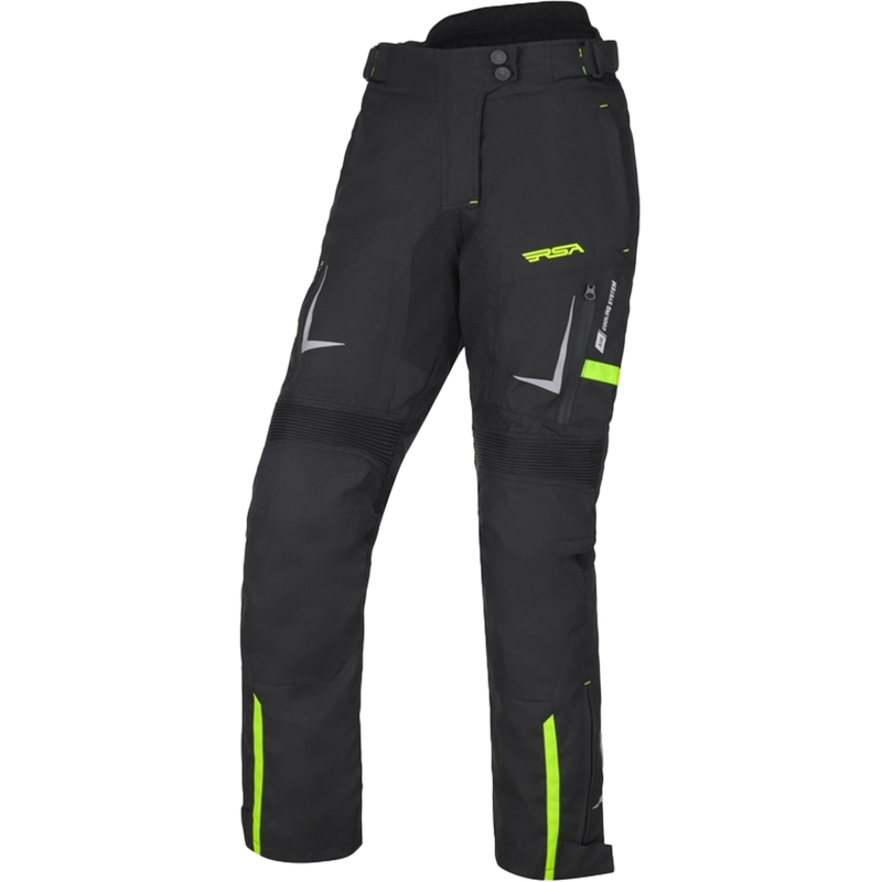 RSA EXO 2 női motoros nadrág fekete-fluo sárga