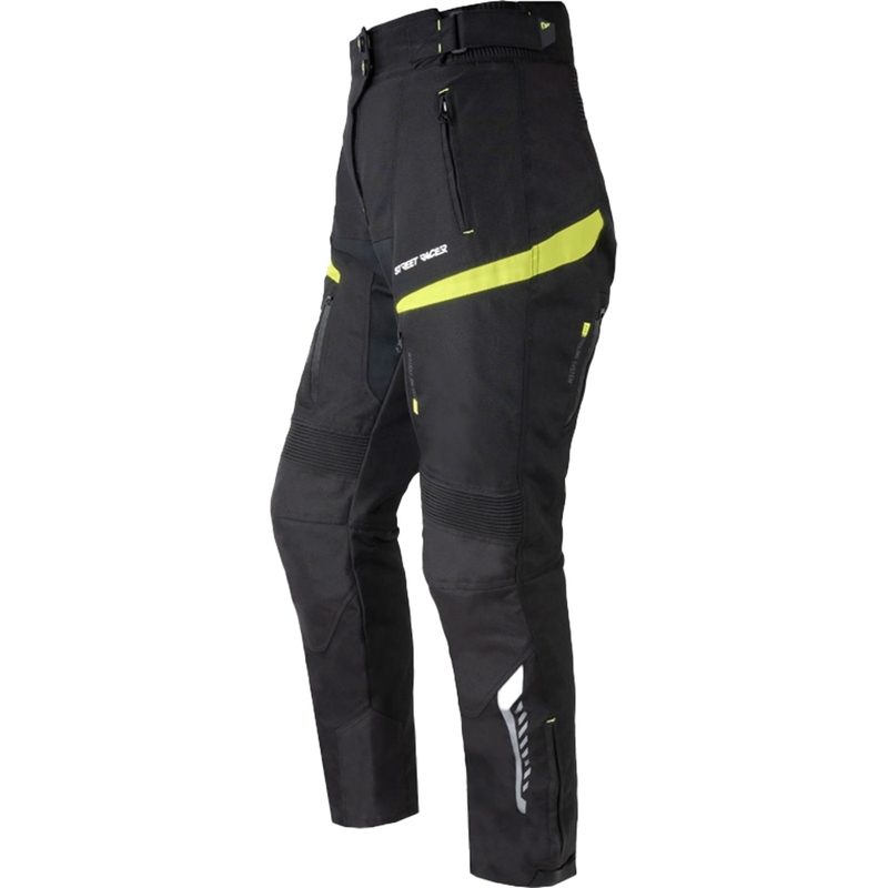 Street Racer Vix női motoros nadrág fekete-fluo sárga