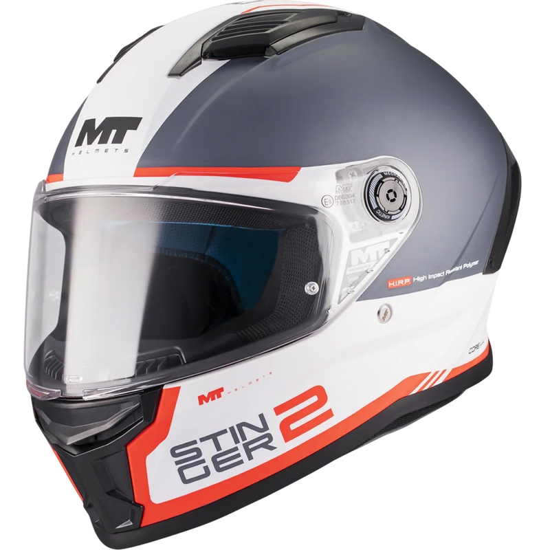 MT Stinger 2 Core A5 zárt motoros bukósisak matt kék-fehér-piros