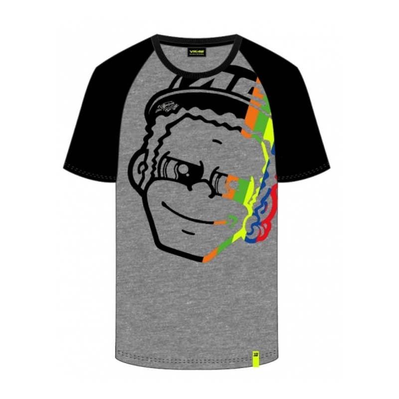 Póló VR46 Valentino Rossi THE DOCTOR szürke-fekete