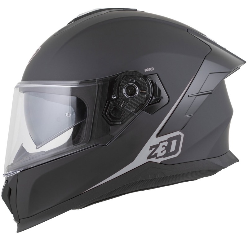 ZED K40 zárt motoros bukósisak matt fekete-sötétszürke