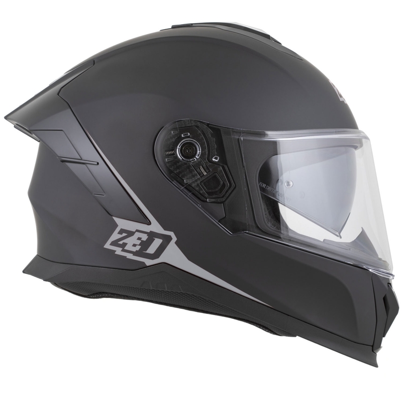 ZED K40 zárt motoros bukósisak matt fekete-sötétszürke