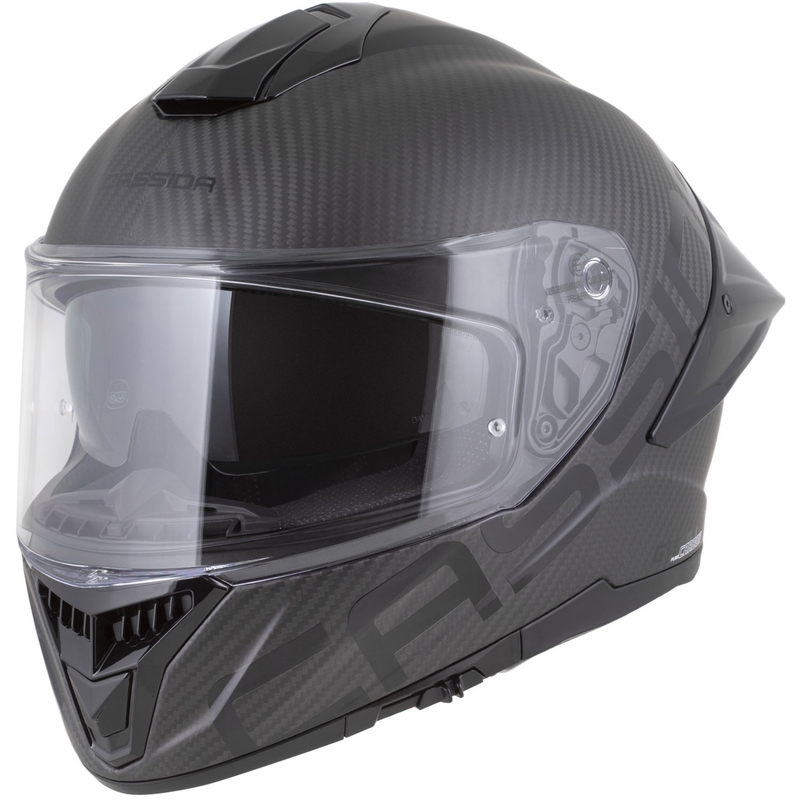 Cassida Integral GTS 2.1 Plus Carbon zárt motoros bukósisak matt carbon-fekete-fehér