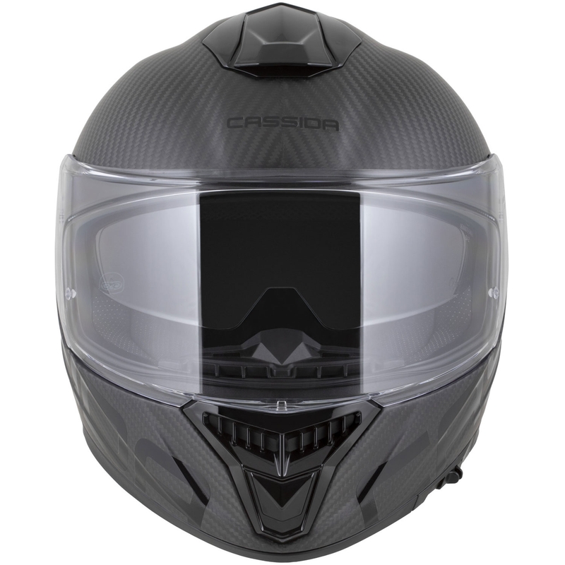 Cassida Integral GTS 2.1 Plus Carbon zárt motoros bukósisak matt carbon-fekete-fehér