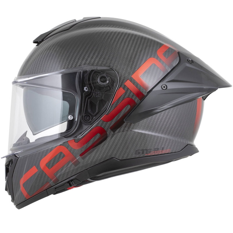 Cassida Integral GTS 2.1 Plus Carbon zárt motoros bukósisak matt carbon-piros