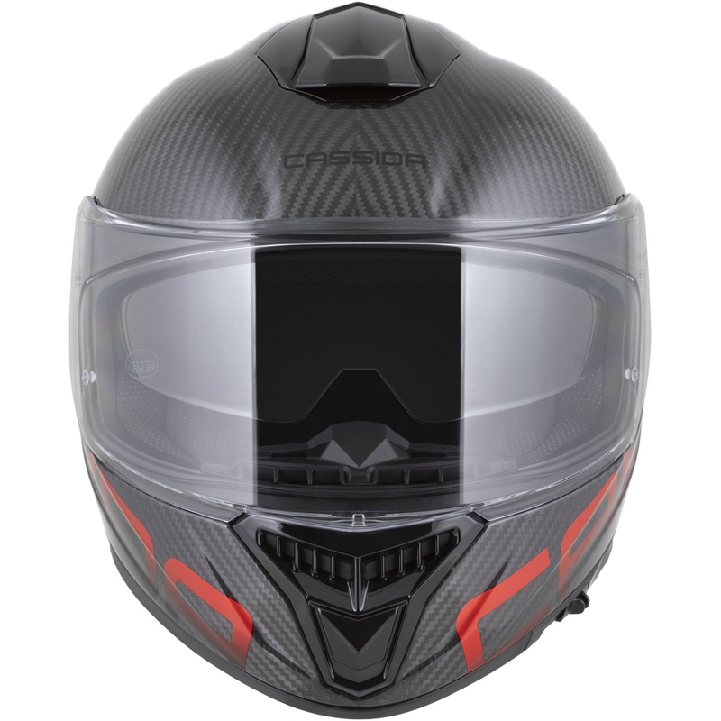 Cassida Integral GTS 2.1 Plus Carbon zárt motoros bukósisak matt carbon-piros