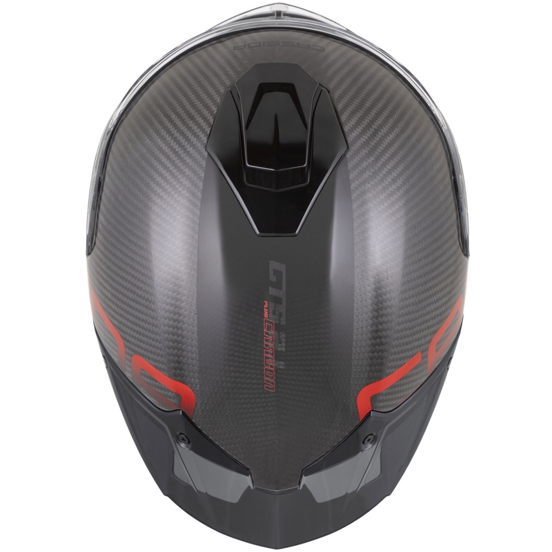Cassida Integral GTS 2.1 Plus Carbon zárt motoros bukósisak matt carbon-piros