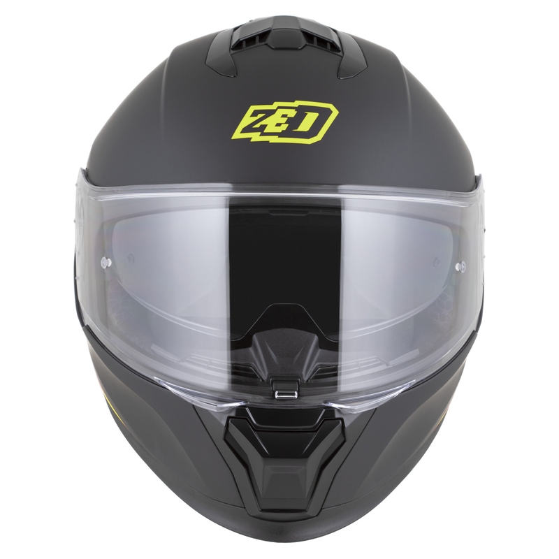 ZED K40 zárt motoros bukósisak matt fekete-fluo sárga