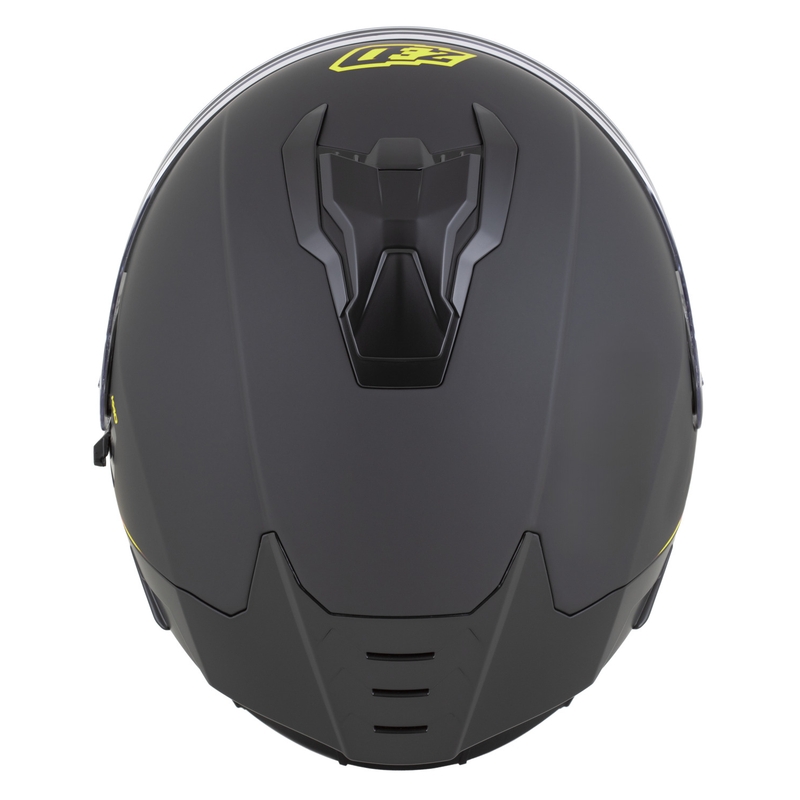ZED K40 zárt motoros bukósisak matt fekete-fluo sárga