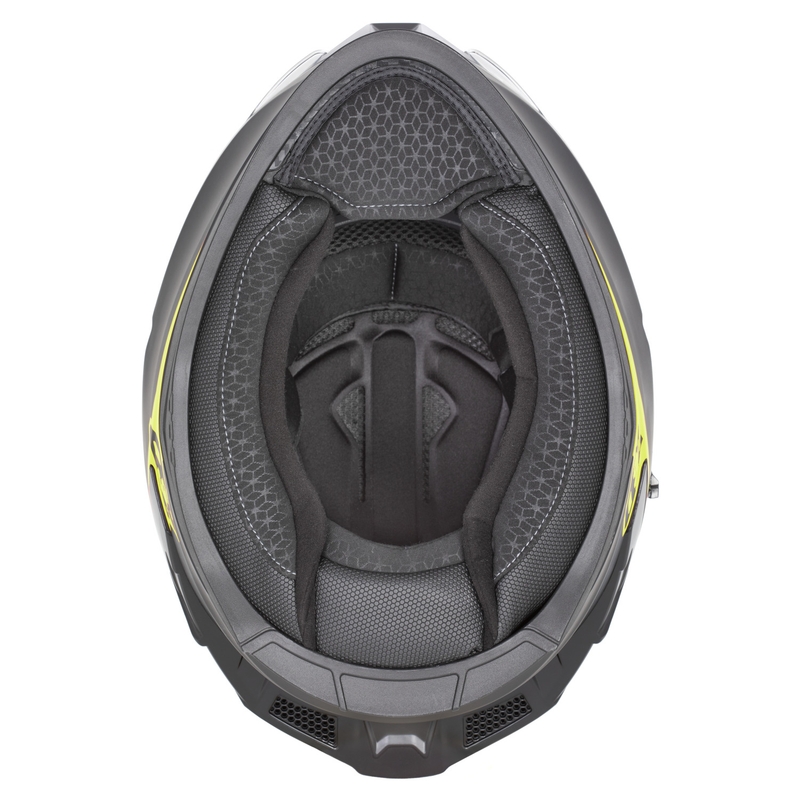 ZED K40 zárt motoros bukósisak matt fekete-fluo sárga