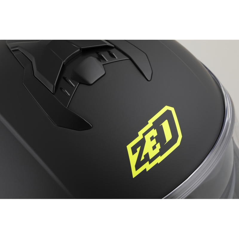 ZED K40 zárt motoros bukósisak matt fekete-fluo sárga