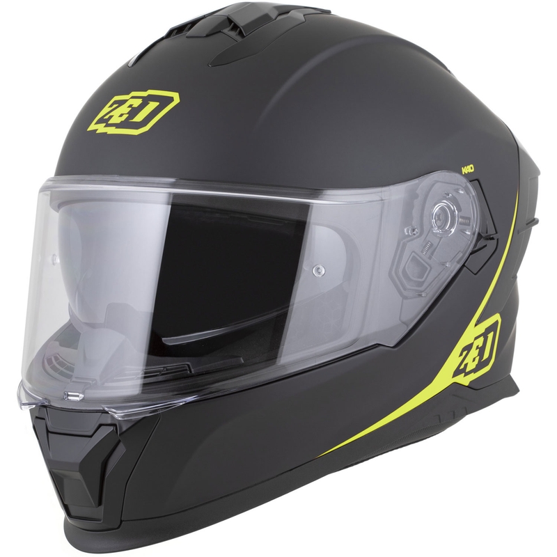 ZED K40 zárt motoros bukósisak matt fekete-fluo sárga